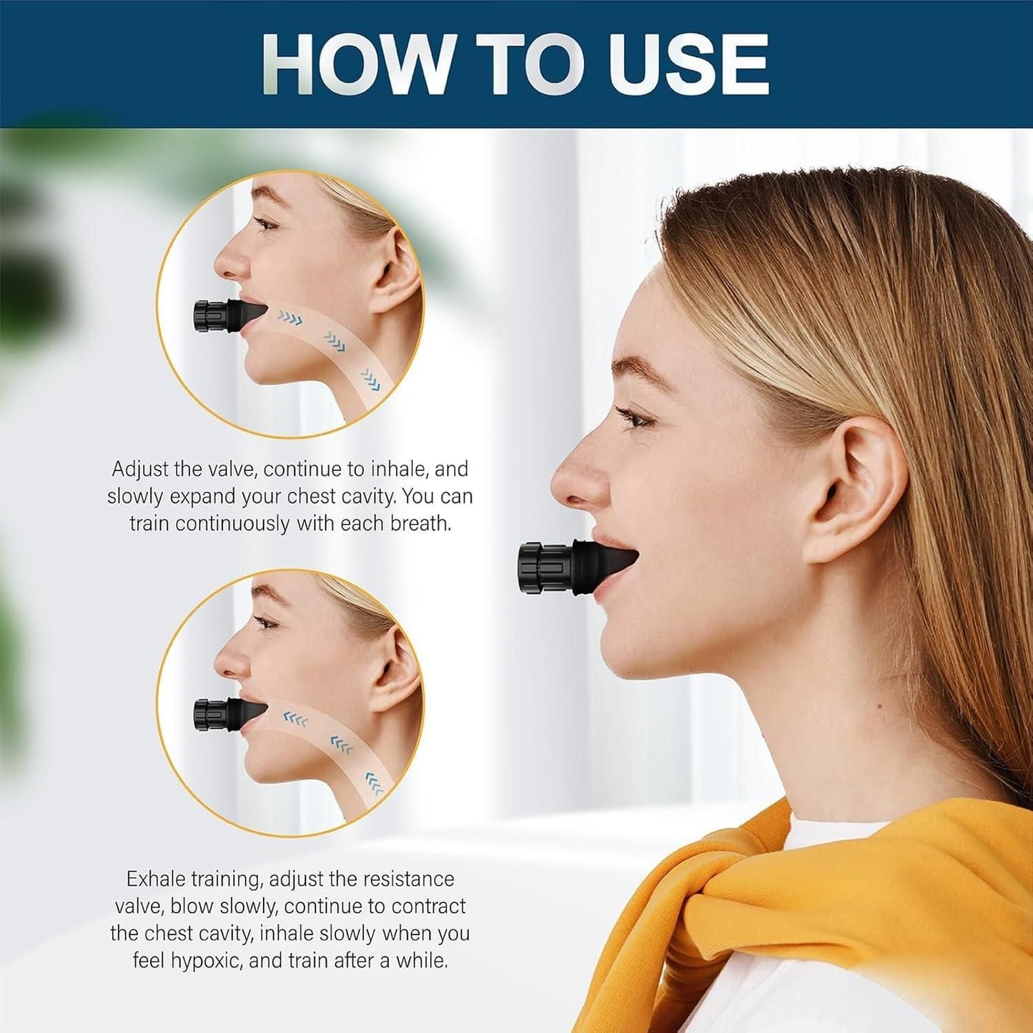 Breating Trainer with jaw trainer